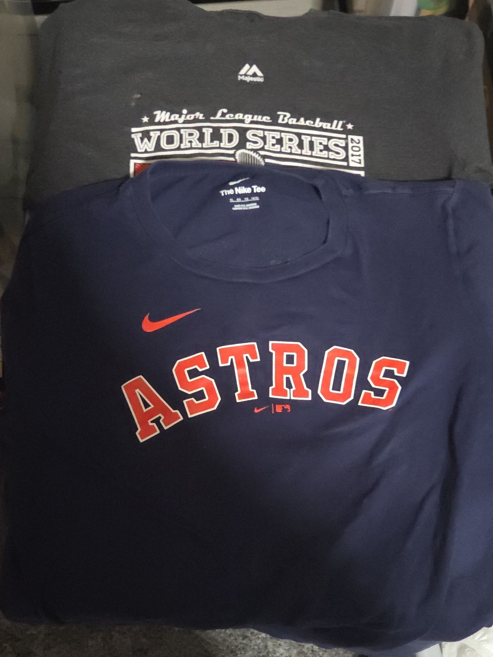 Nike Kids' Houston Astros Navy Short-Sleeve Tee,  2 Pack.